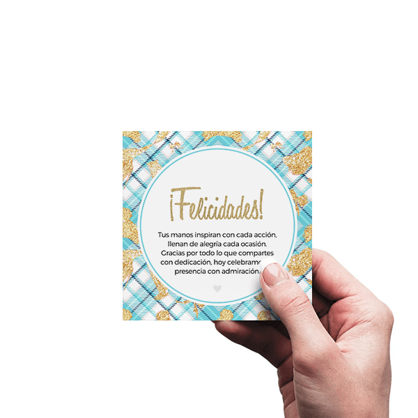 Tarjeta Manos de Seda